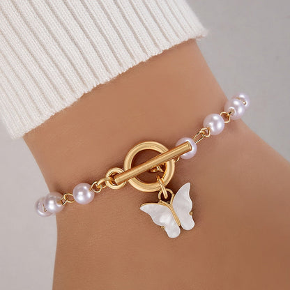 A-Pretty Butterfly Gold Color Bracelets